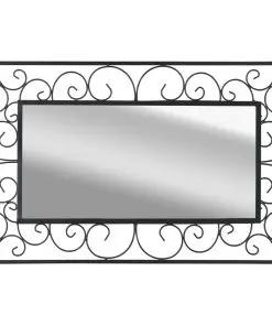 vidaXL Wall Mirror Rectangular 50×80 cm Black