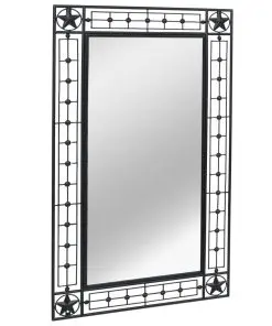 vidaXL Wall Mirror Rectangular 60×110 cm Black