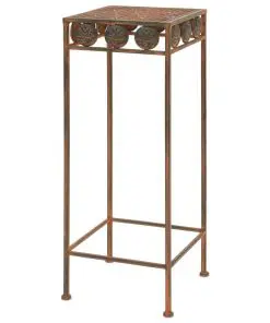 vidaXL Plant Stand Set 3 Pieces Vintage Style Metal Rusty