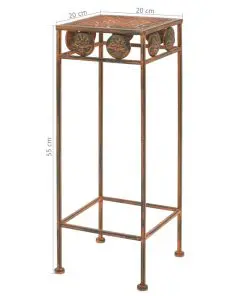 vidaXL Plant Stand Set 3 Pieces Vintage Style Metal Rusty