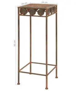 vidaXL Plant Stand Set 3 Pieces Vintage Style Metal Rusty