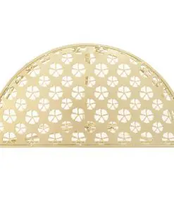 vidaXL Side Table Vintage Style Half Round Metal 72x36x74 cm Gold