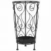 vidaXL Umbrella Stand Vintage Style Metal 26×46 cm Black