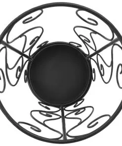 vidaXL Umbrella Stand Vintage Style Metal 26×46 cm Black