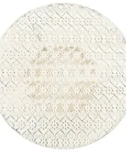 vidaXL Bistro Table Vintage Style Round Metal 40×70 cm White