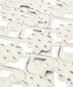 vidaXL Bistro Table Vintage Style Round Metal 40×70 cm White