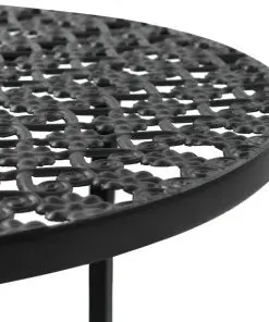 vidaXL Bistro Table Black 40×70 cm Metal