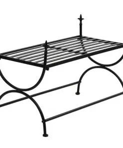 vidaXL Bench Vintage Style Metal 83x42x55 cm Black