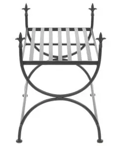 vidaXL Bench Vintage Style Metal 83x42x55 cm Black