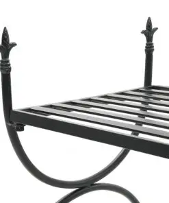 vidaXL Bench Vintage Style Metal 83x42x55 cm Black