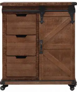 vidaXL Storage Cabinet Solid Fir Wood 64×33.5×75 cm Brown