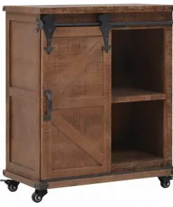 vidaXL Storage Cabinet Solid Fir Wood 64×33.5×75 cm Brown