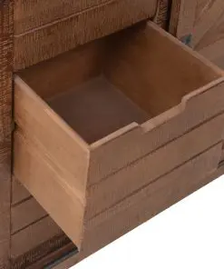 vidaXL Storage Cabinet Solid Fir Wood 64×33.5×75 cm Brown