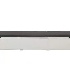 vidaXL Sun Lounger with Cushion Poly Rattan White