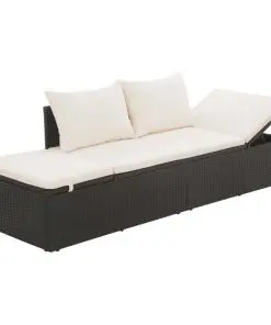 vidaXL Garden Bed Black 195×60 cm Poly Rattan