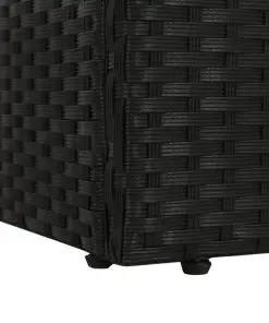 vidaXL Garden Bed Black 195×60 cm Poly Rattan