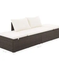 vidaXL Garden Bed Brown 195×60 cm Poly Rattan