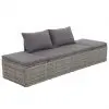 vidaXL Garden Bed Grey 195×60 cm Poly Rattan