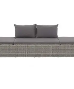 vidaXL Garden Bed Grey 195×60 cm Poly Rattan
