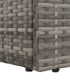 vidaXL Garden Bed Grey 195×60 cm Poly Rattan