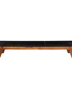 vidaXL Sun Lounger Poly Rattan and Solid Acacia Wood