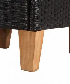 vidaXL Outdoor Chairs with Cushions 2 pcs Poly Rattan Black