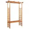 vidaXL Garden Pergola with Bench Solid Acacia Wood 143x50x198 cm