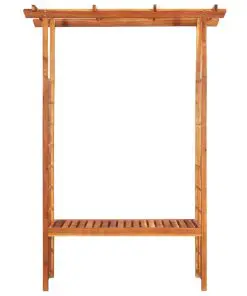 vidaXL Garden Pergola with Bench Solid Acacia Wood 143x50x198 cm