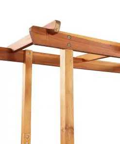 vidaXL Garden Pergola with Bench Solid Acacia Wood 143x50x198 cm