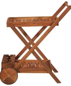 vidaXL Tea Trolley Solid Acacia Wood