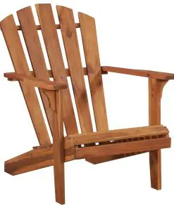 vidaXL Garden Adirondack Chair with Footrest Solid Acacia Wood