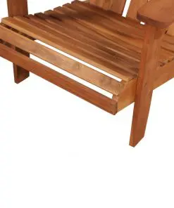 vidaXL Garden Adirondack Chair with Footrest Solid Acacia Wood
