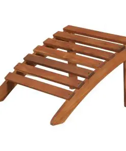 vidaXL Garden Adirondack Chair with Footrest Solid Acacia Wood