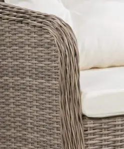 vidaXL 11 Piece Outdoor Dining Set with Sunloungers Poly Rattan Brown