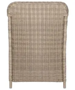 vidaXL Outdoor Chairs with Cushions 2 pcs Poly Rattan Brown