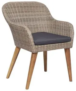 vidaXL 9 Piece Outdoor Dining Set with Cushions Poly Rattan