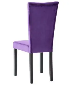vidaXL Dining Chairs 4 pcs Purple Velvet
