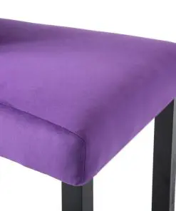 vidaXL Dining Chairs 4 pcs Purple Velvet