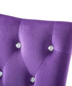 vidaXL Dining Chairs 4 pcs Purple Velvet