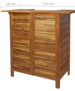 vidaXL Bar Table 110x50x105 cm Solid Acacia Wood