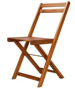 vidaXL Outdoor Bistro Chairs 2 pcs Solid Acacia Wood