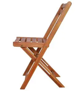 vidaXL Outdoor Bistro Chairs 2 pcs Solid Acacia Wood