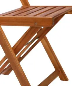 vidaXL Outdoor Bistro Chairs 2 pcs Solid Acacia Wood