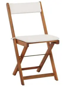 vidaXL 3 Piece Folding Bistro Set with Cushions Solid Acacia Wood
