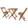 vidaXL 3 Piece Folding Bistro Set Solid Acacia Wood