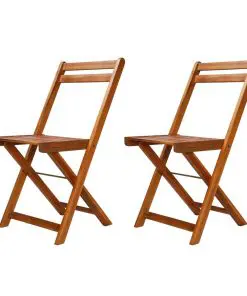 vidaXL 3 Piece Folding Bistro Set Solid Acacia Wood