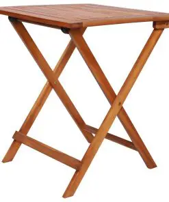 vidaXL 3 Piece Folding Bistro Set Solid Acacia Wood