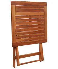 vidaXL 3 Piece Folding Bistro Set Solid Acacia Wood