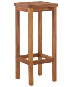 vidaXL Bar Chairs 2 pcs Solid Acacia Wood