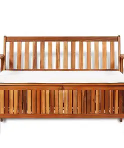 vidaXL Garden Storage Bench Solid Acacia Wood 120x63x84 cm